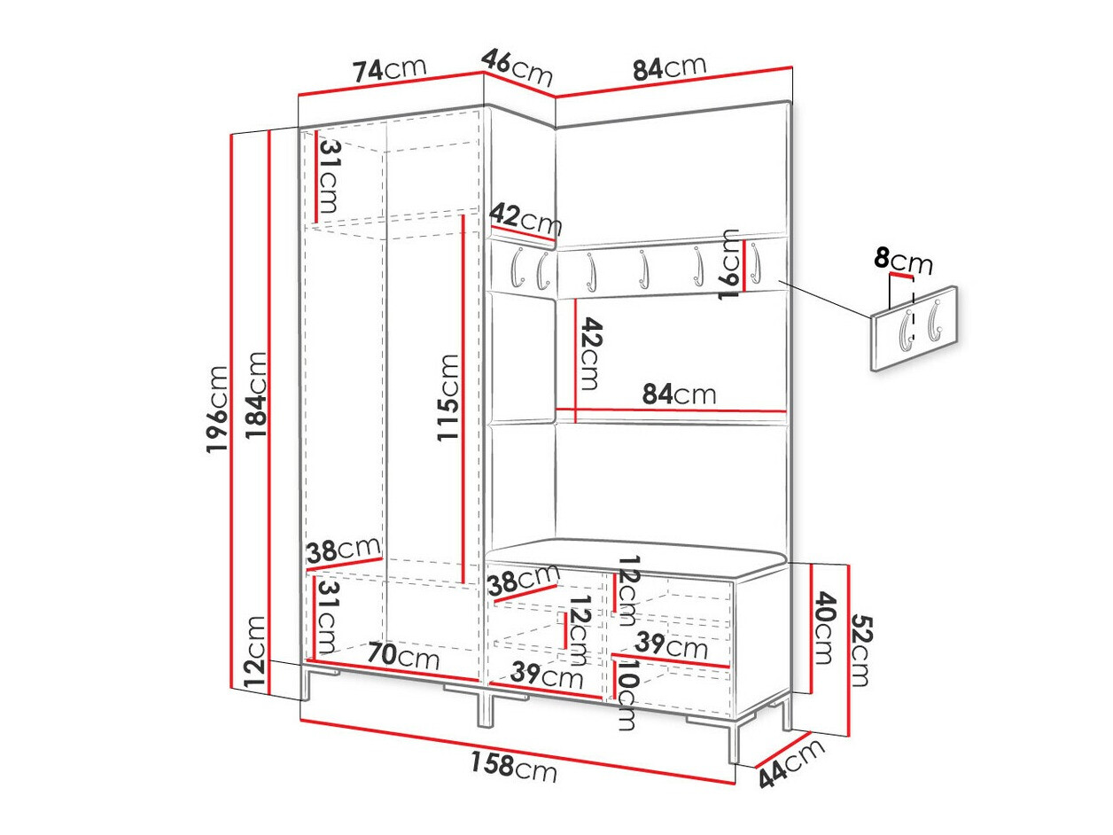 Hallway set Nomal I (Black)