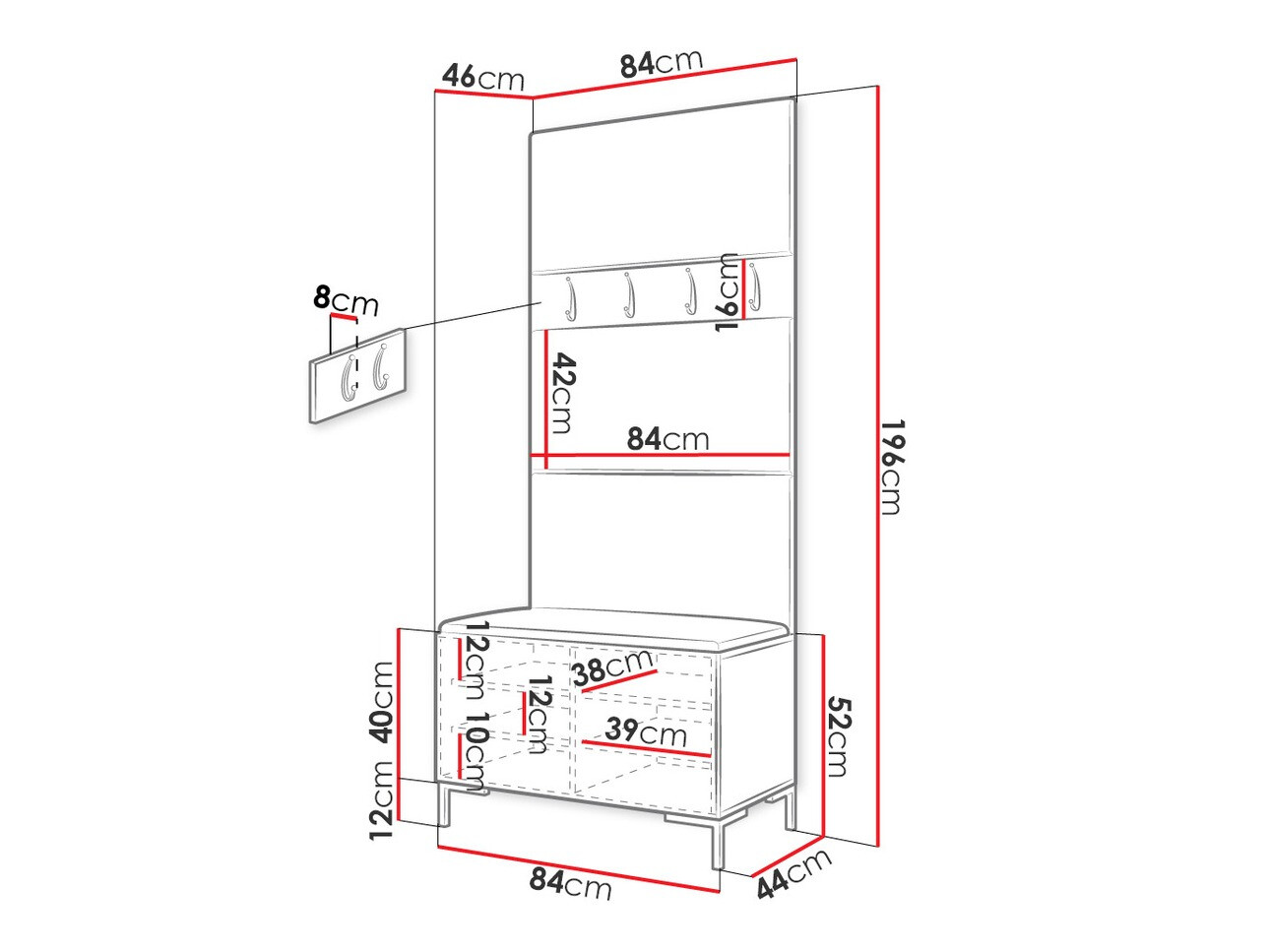 Hallway set Nomal III (White)
