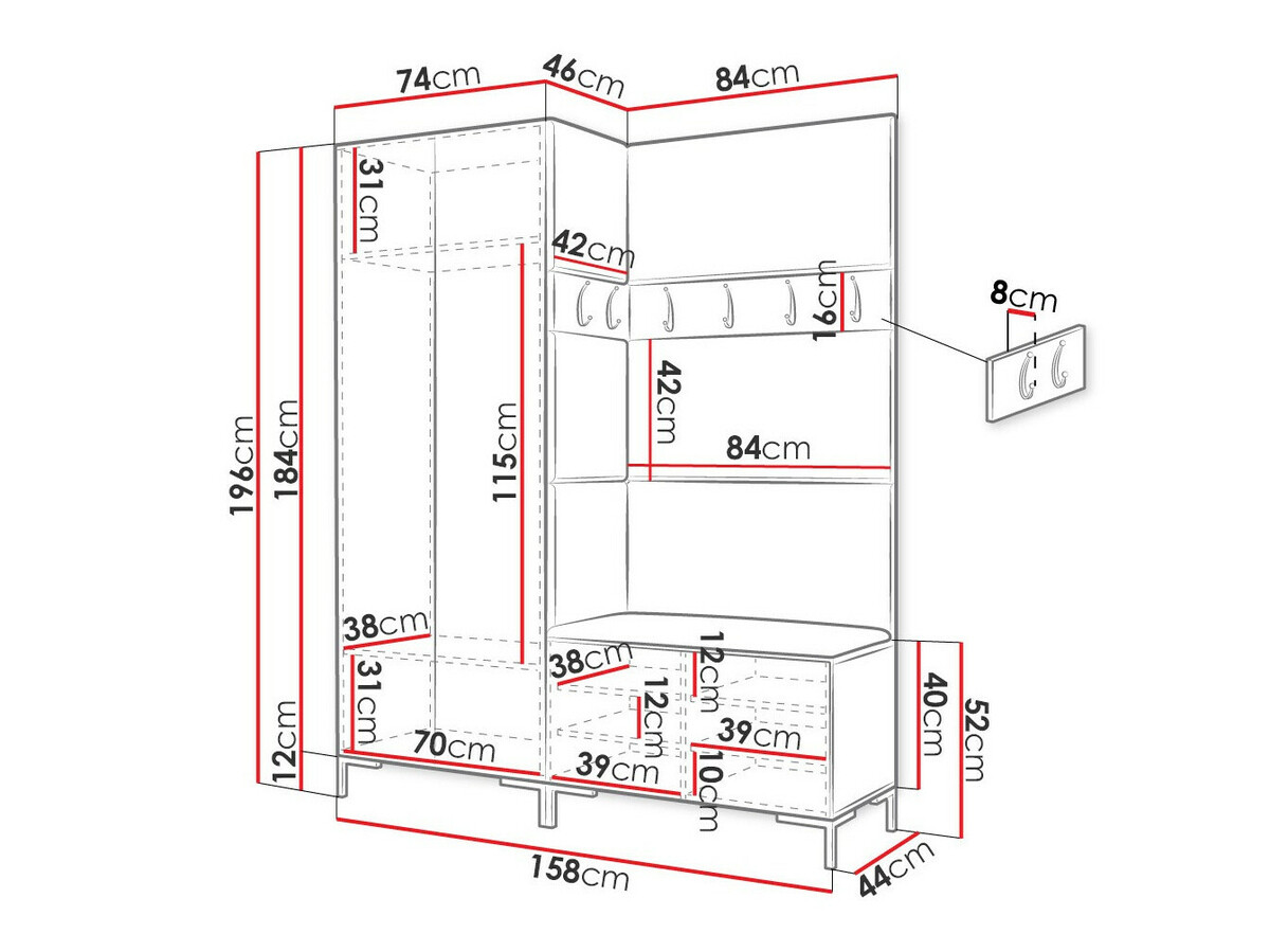 Hallway set Nomal IX (Black)