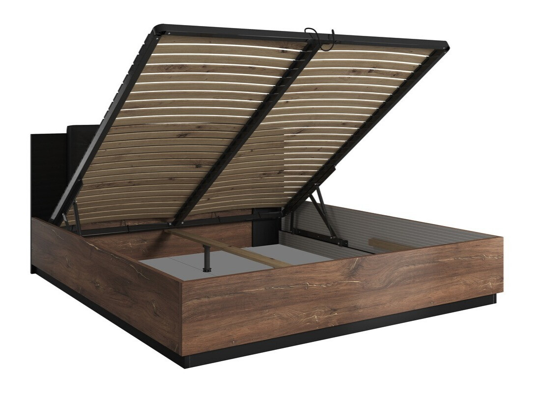 Bed Felelie 104 (Dark Flagstaf oak + Copper)