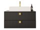 Wall-mounted bathroom cabinet for washbasin Orlvera 102 (Black)
