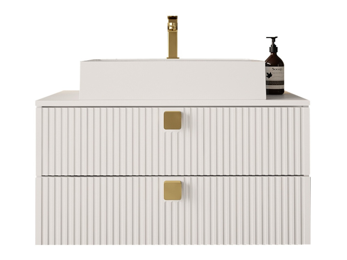 Wall-mounted bathroom cabinet for washbasin Panium (White)