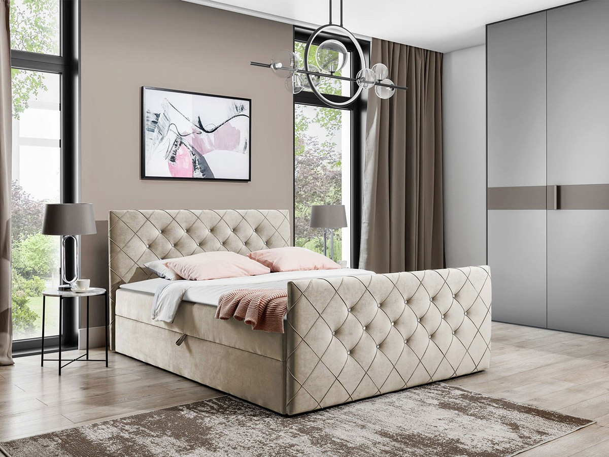 Continental bed Carmen (Amor Velvet 4303)