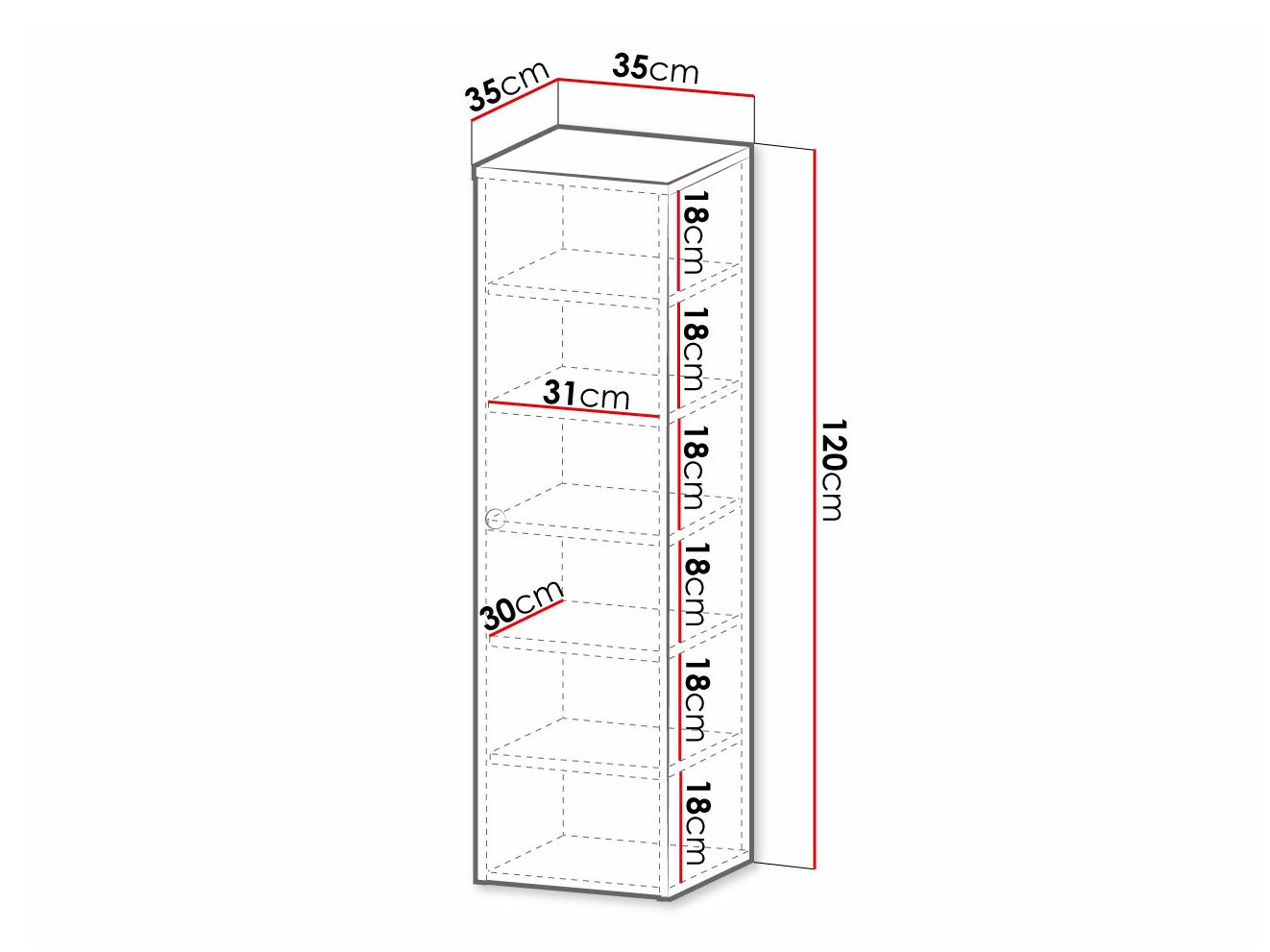 Wall-mounted bathroom cabinet Violitas (White)