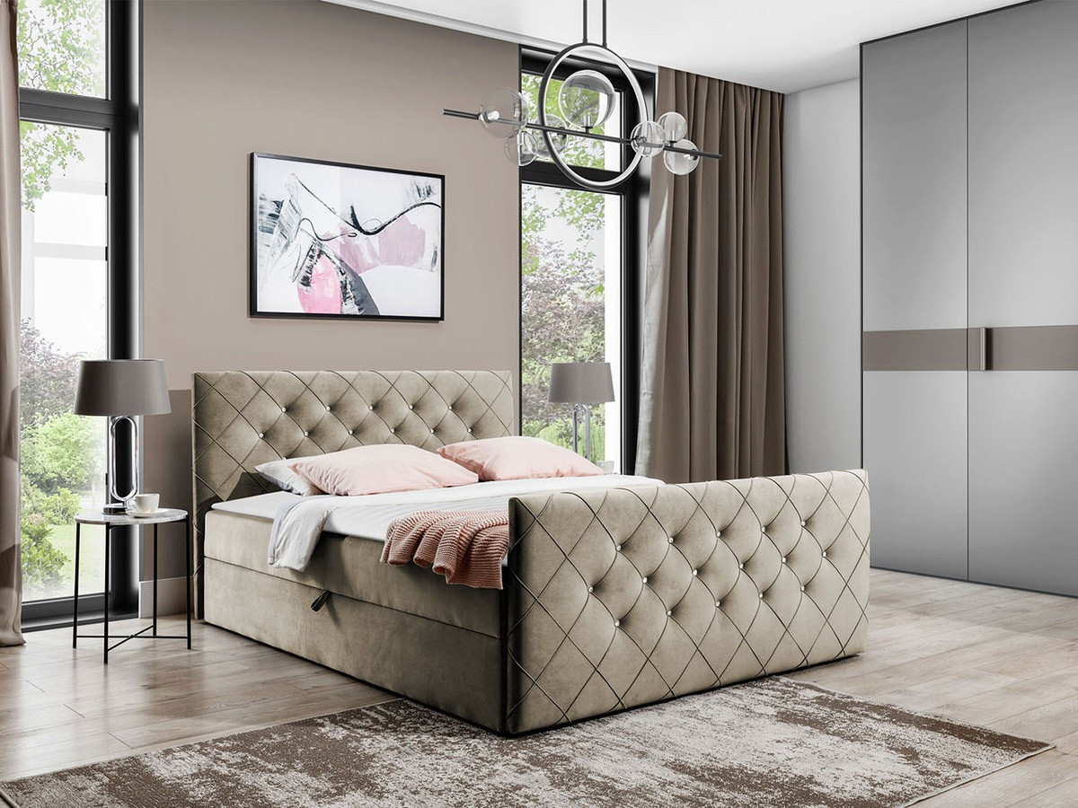 Continental bed Carmen (Magic Velvet 2208)