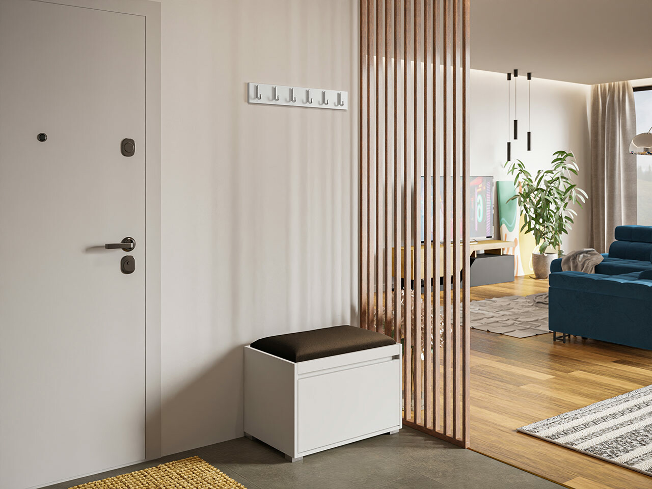 Hallway set Comfivo Pinus VIII (White + Manila 04)