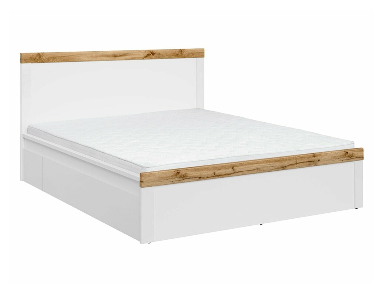 Bed Sonsoru 115 (White + Glossy white + Wotan Oak)