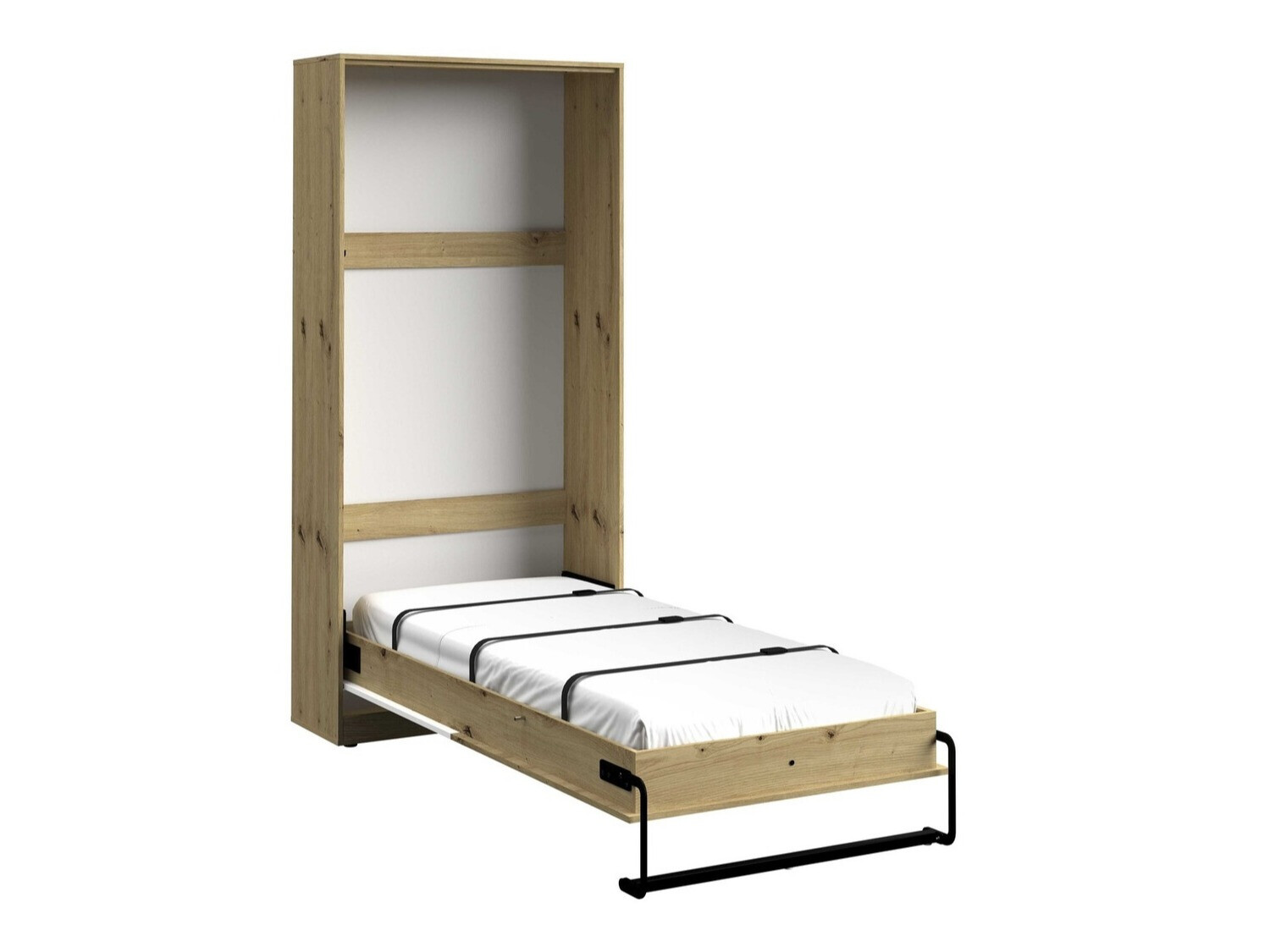 Wall bed Mirelbu 113 (Artisan oak + Glossy white)
