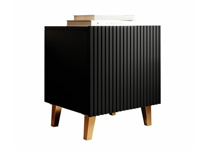 Bedside table Dicto (Black + Golden) (2pcs.)