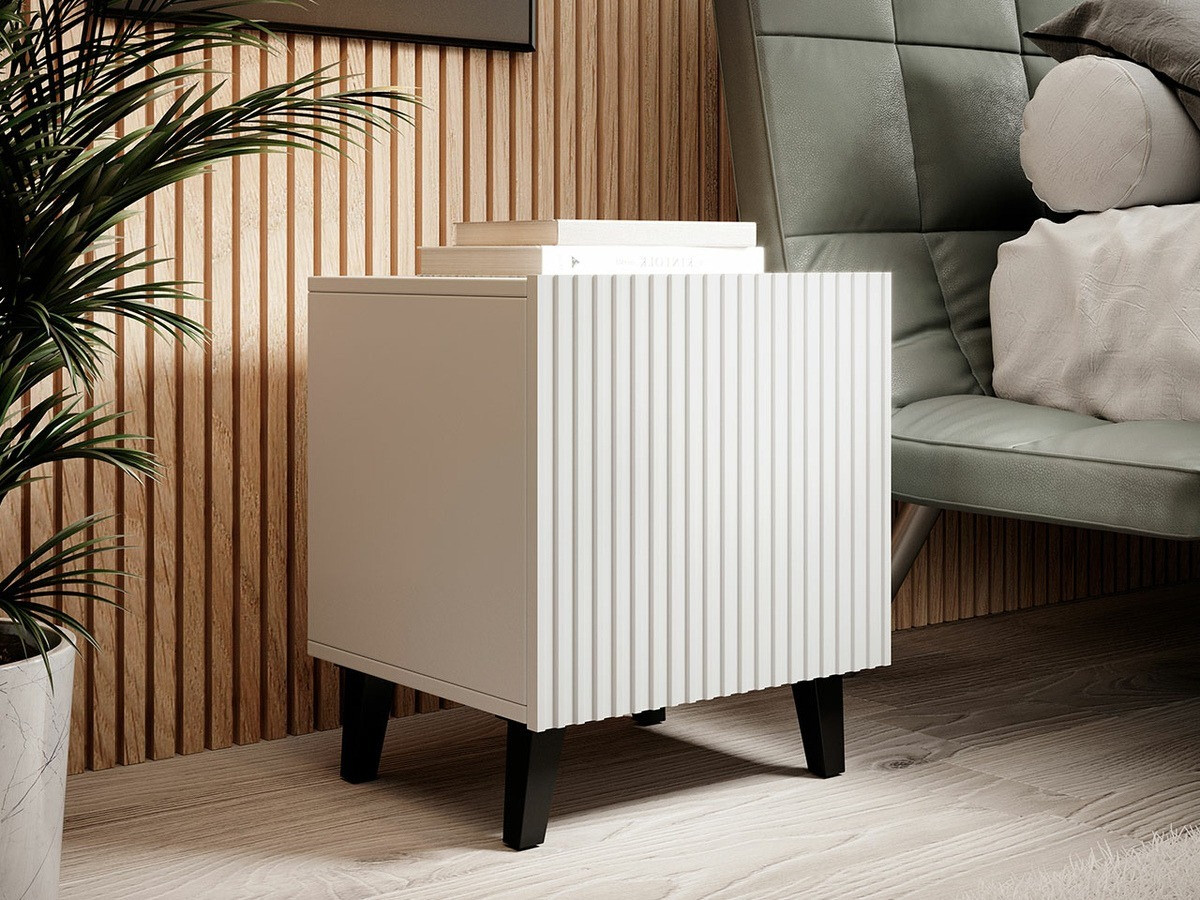 Bedside table Dicto (White + Black) (2pcs.)