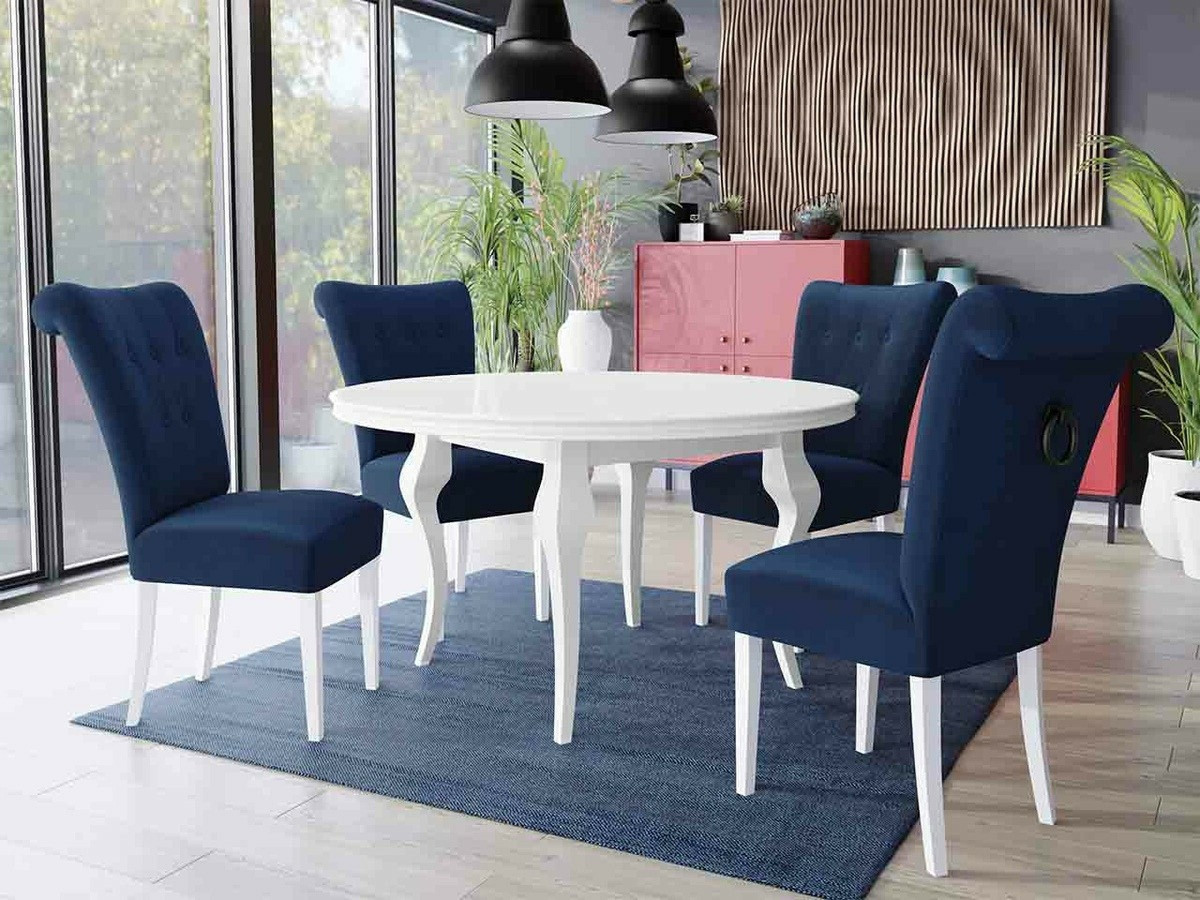 Dining set Racine 143 (White + Magic Velvet 2216)