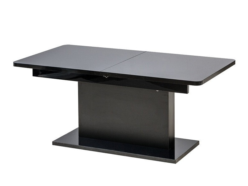 Coffee table transformer Ogden 158 (Glossy black + Black)
