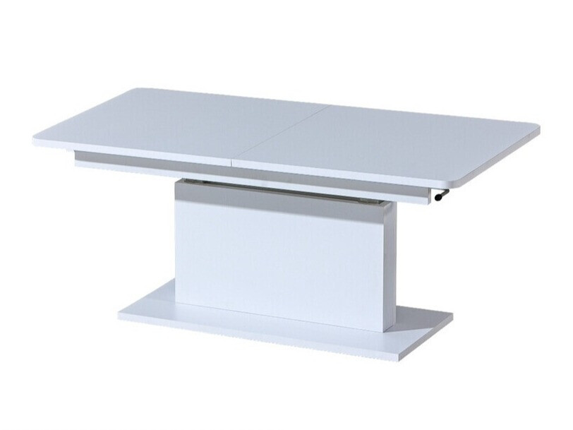 Coffee table transformer Ogden 158 (Glossy white + White)