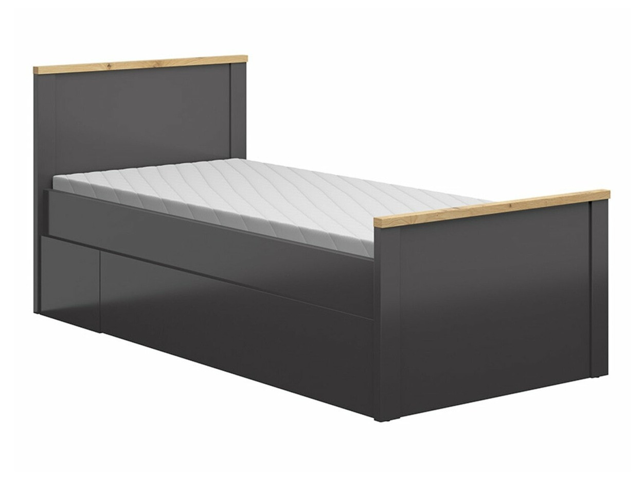 Bed Sordoro 132 (Graphite + Artisan oak)