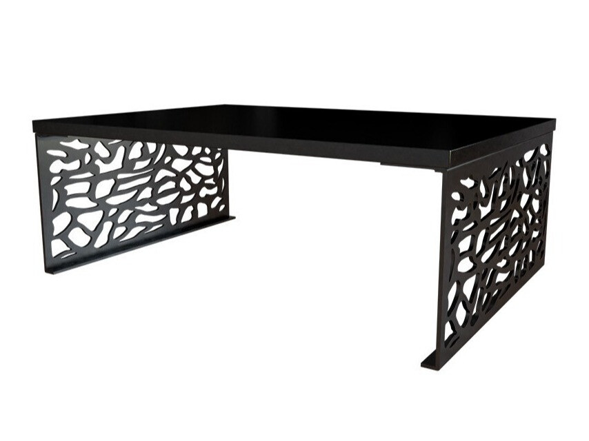 Coffee table Germantown 107 (Glossy black + Matte black)