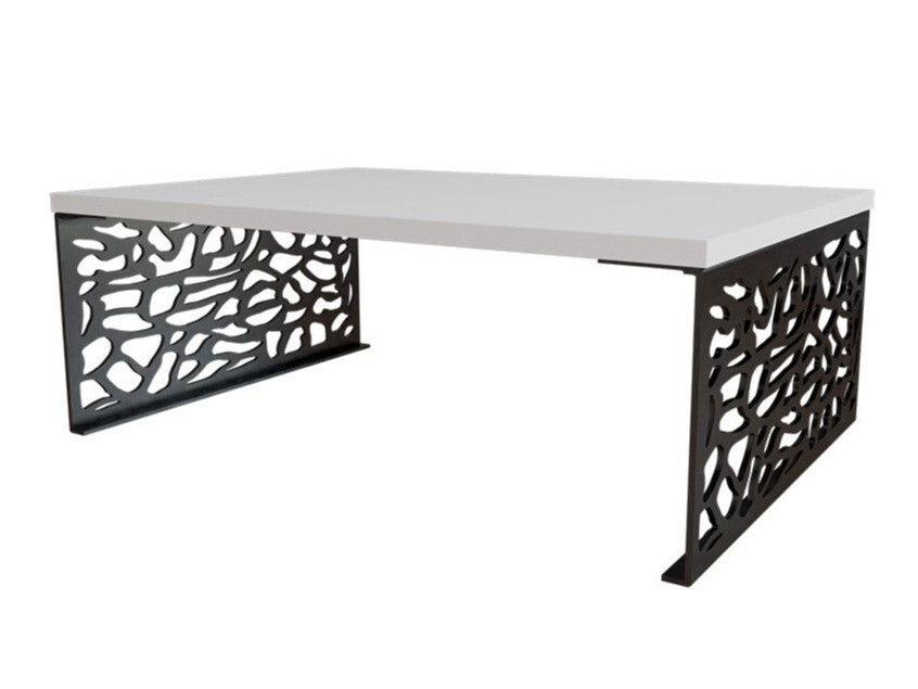 Coffee table Germantown 107 (Glossy white + Matte black)