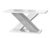 Coffee table Goodyear 116 (Glossy white + Concrete)