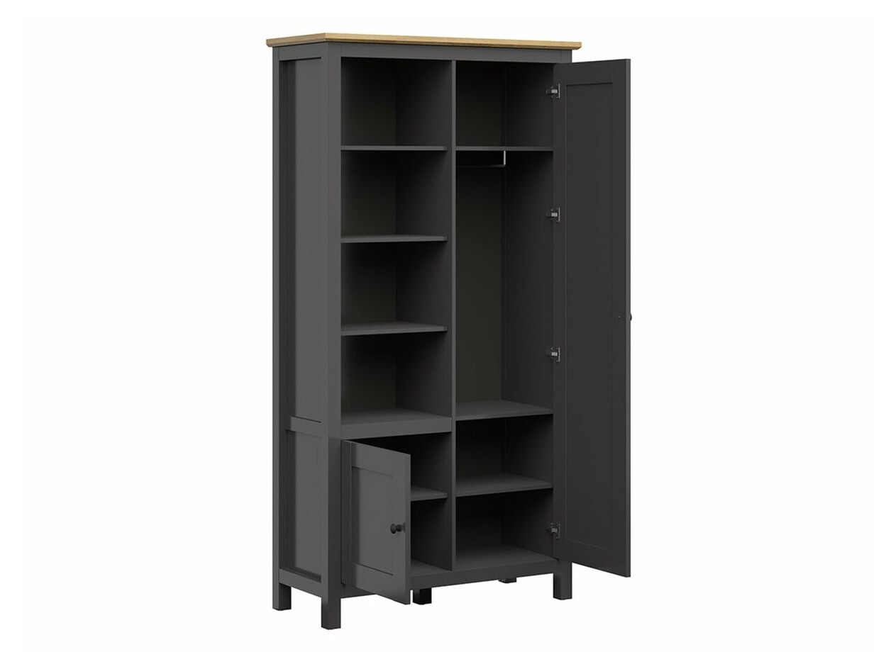Wardrobe Sordoro 128 (Graphite + Artisan oak)