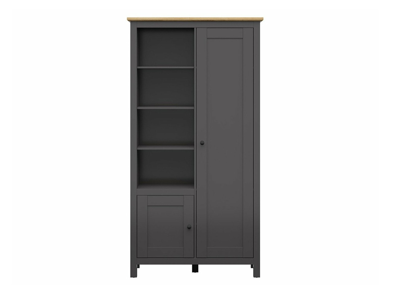 Wardrobe Sordoro 128 (Graphite + Artisan oak)