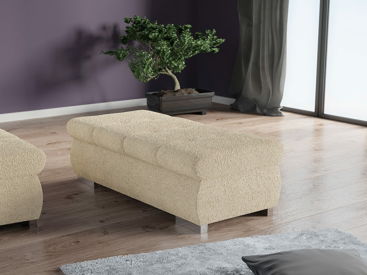 Upholstered bench Comfivo 123 (Baloo 2074)