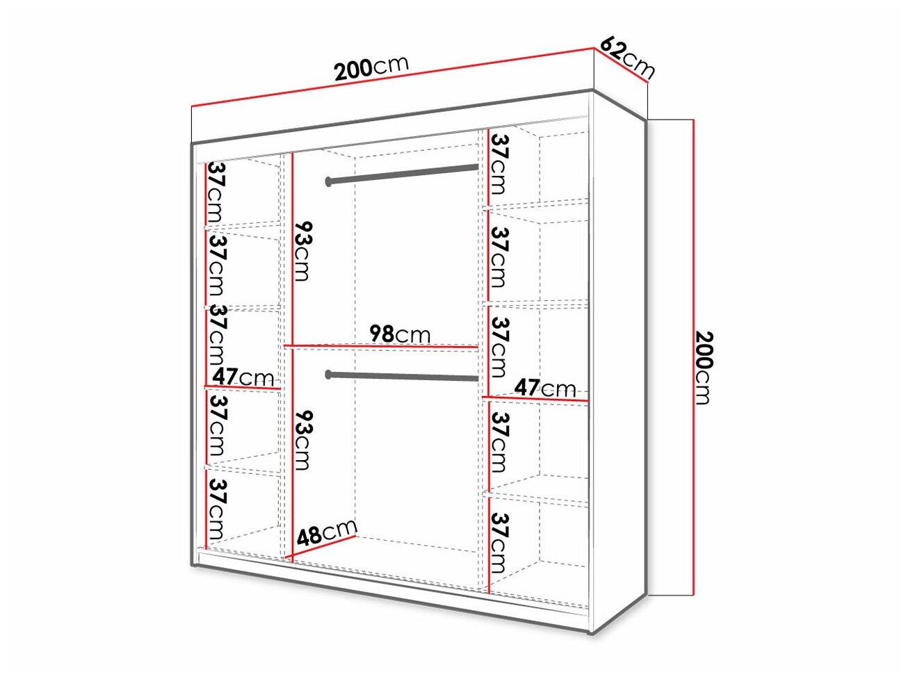 Wardrobe Hartford 403 (Black)