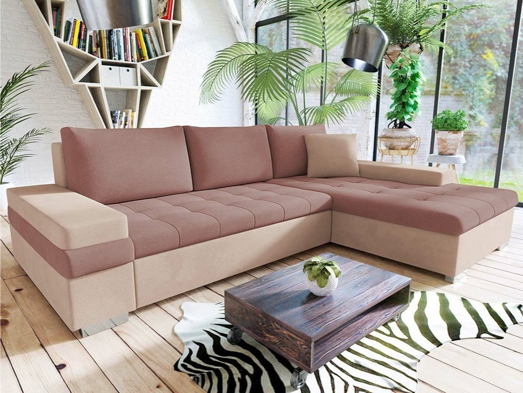 Corner sofa Comfivo Olivetum I (Uttario Velvet 2956 + Uttario Velvet 2955)