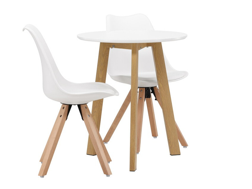 Dining set Dallas 3781 (White + Light brown)