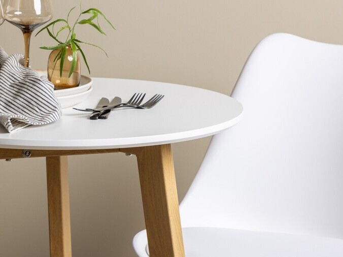 Dining set Dallas 3781 (White + Light brown)