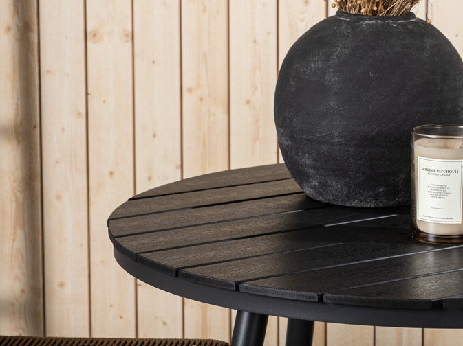 Table and chairs set Dallas 3782 (Light brown + Black)