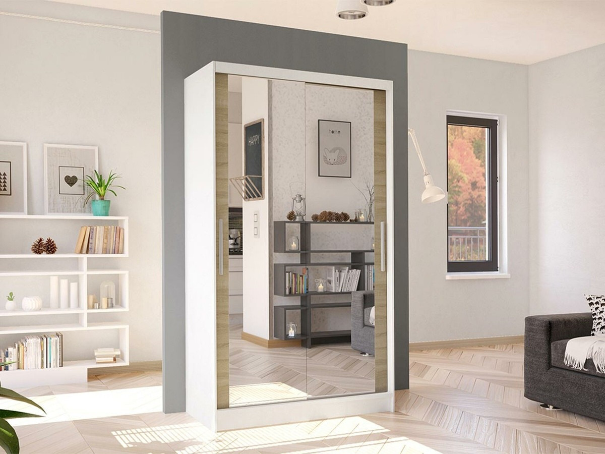 Wardrobe Closico Structor VII (White + Sonoma oak)