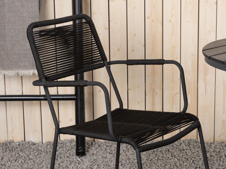 Table and chairs set Dallas 3784 (Black)