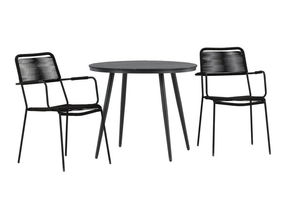Table and chairs set Dallas 3784 (Black)