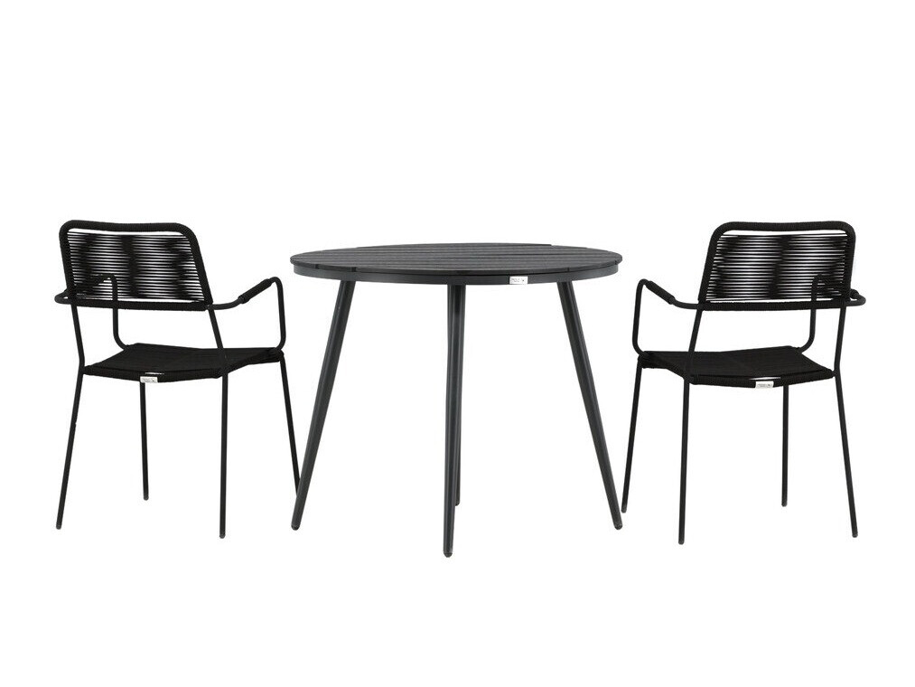 Table and chairs set Dallas 3784 (Black)
