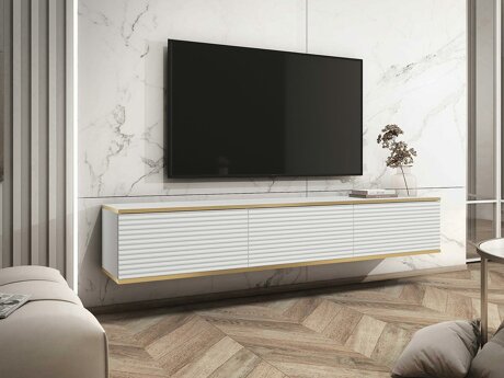 TV stand Felduno 101 (White + Golden)
