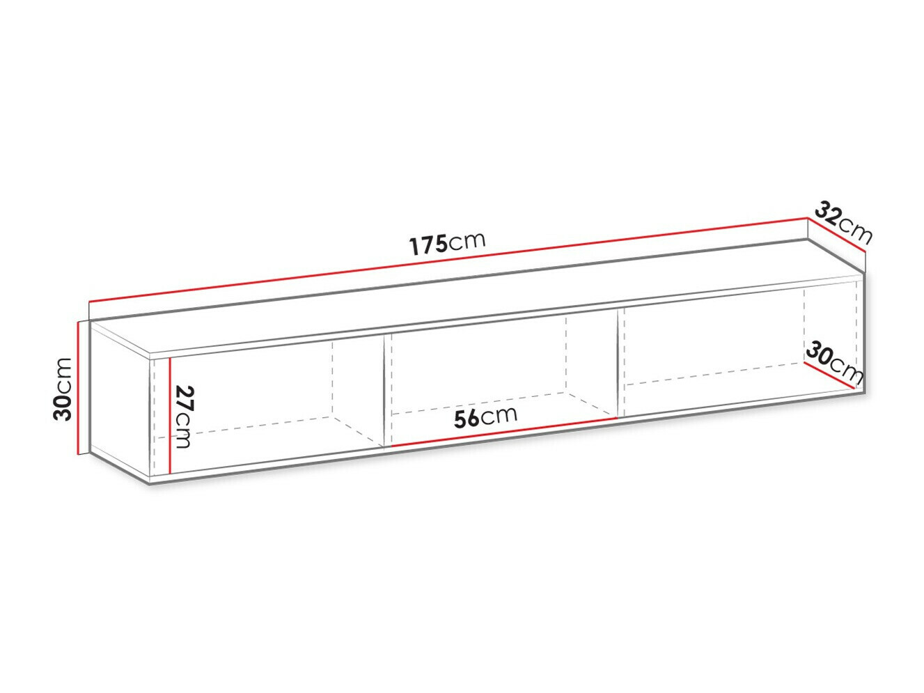 TV stand Princal I (White + Golden)