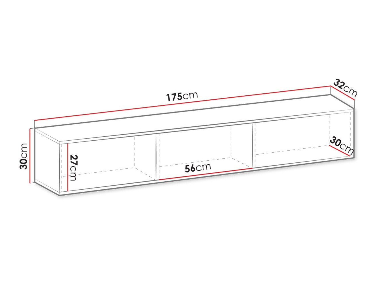 TV stand Princal (White + Golden)
