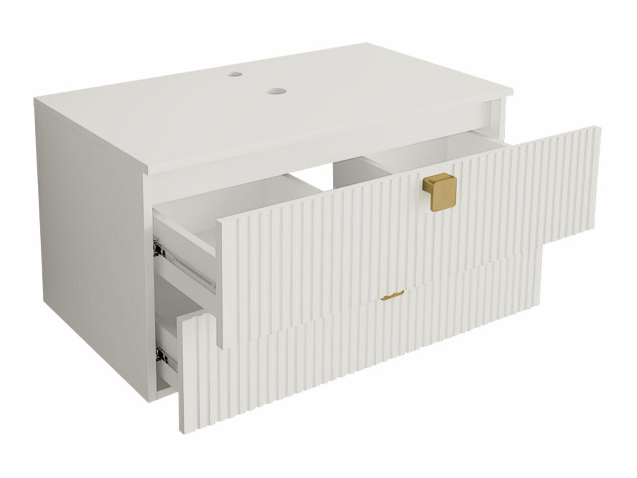 Wall-mounted bathroom cabinet for washbasin Panium (White)