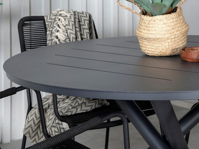 Table and chairs set Dallas 3729 (Black)