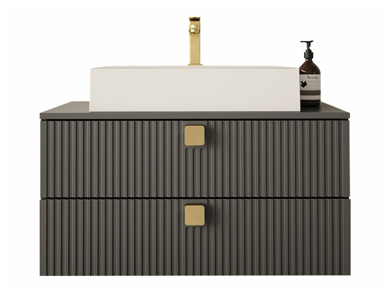 Wall-mounted bathroom cabinet for washbasin Panium (Grey)