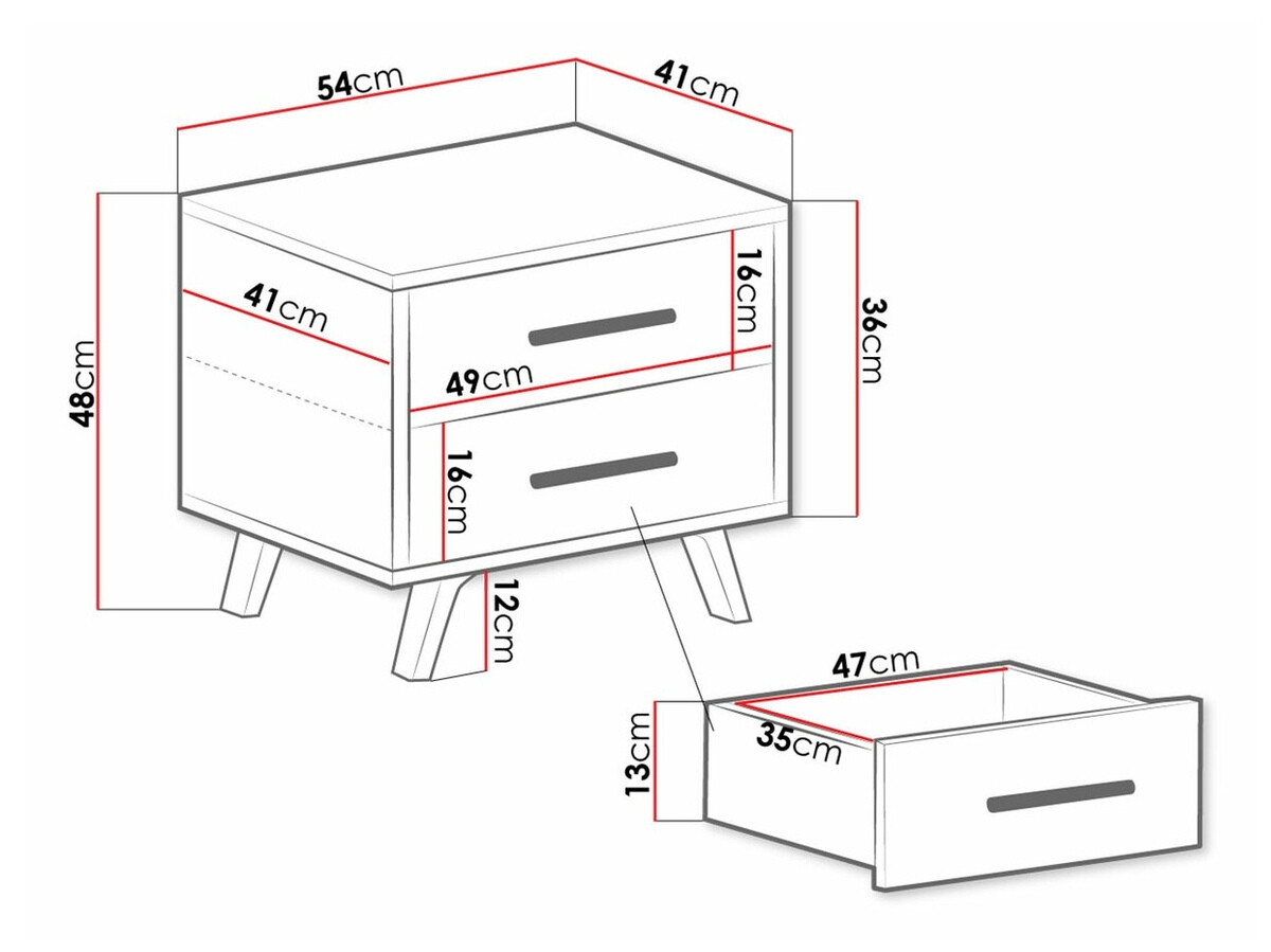 Bedside table Delbalo 104 (Green + Golden)
