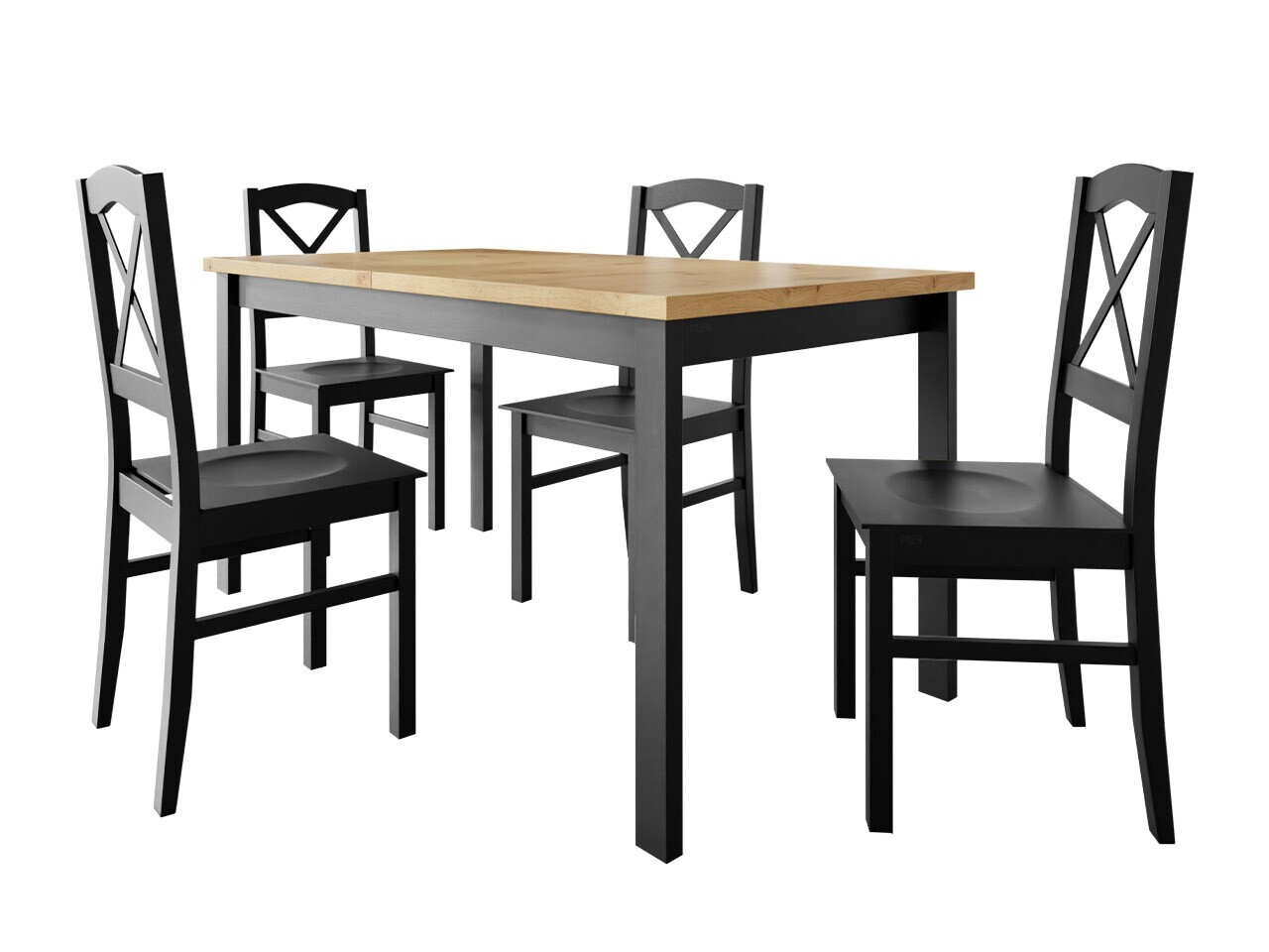 Dining set Victorville 280 (Black + Artisan oak)
