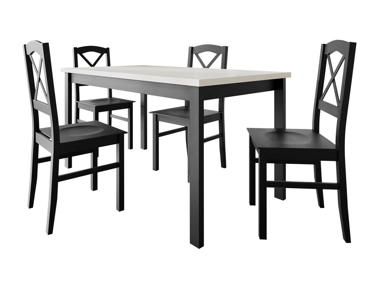 Dining set Victorville 280 (Black + White)
