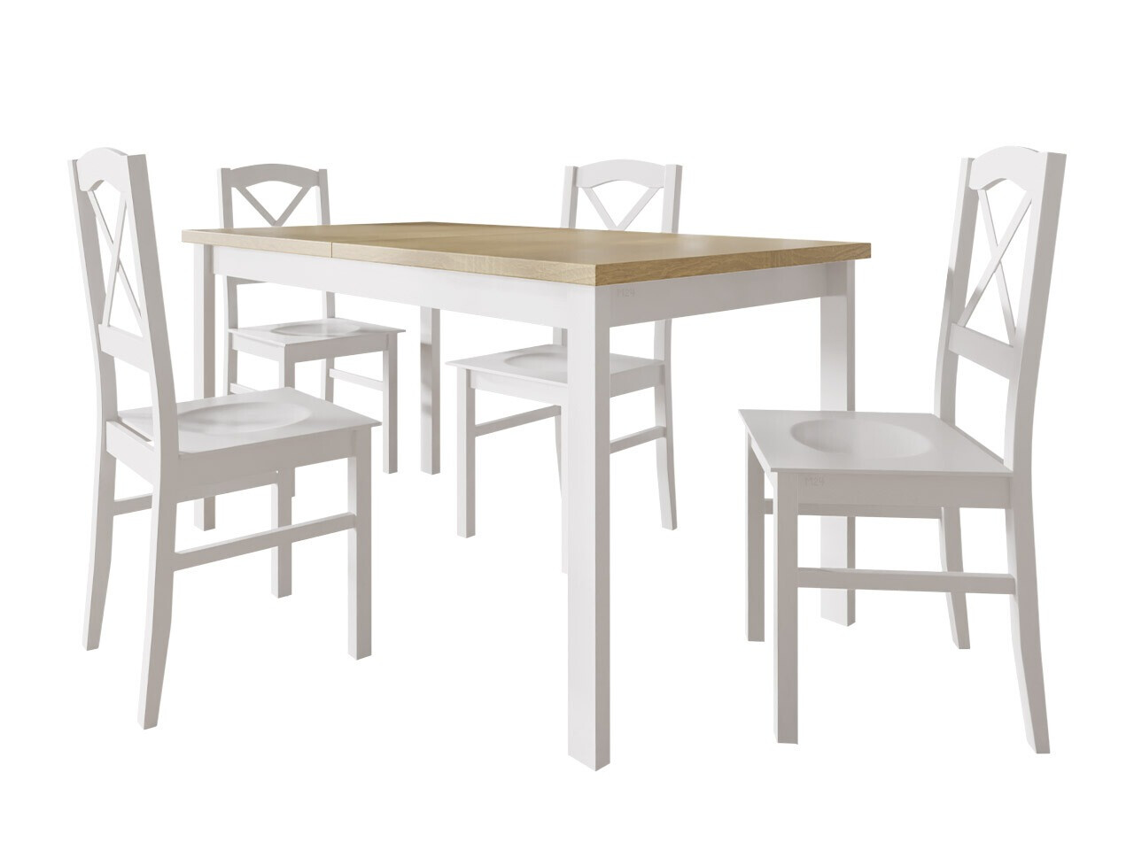 Dining set Victorville 281 (White + Sonoma oak)