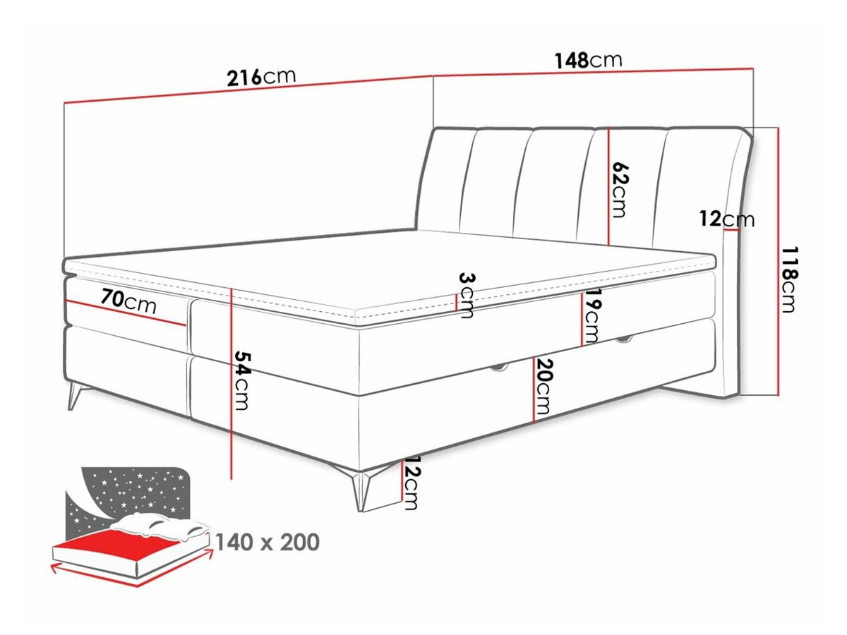 Continental bed ComfiDream 170 (Fresh 11)