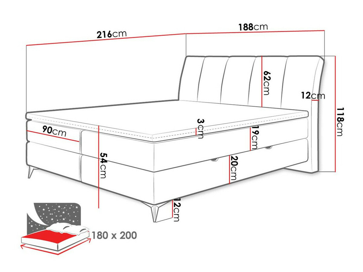 Continental bed ComfiDream Onauna (Fresh 11)