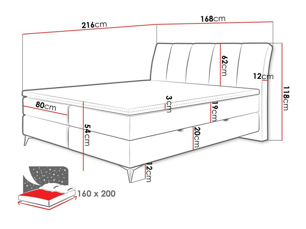 Continental bed ComfiDream Onauna (Fresh 32)