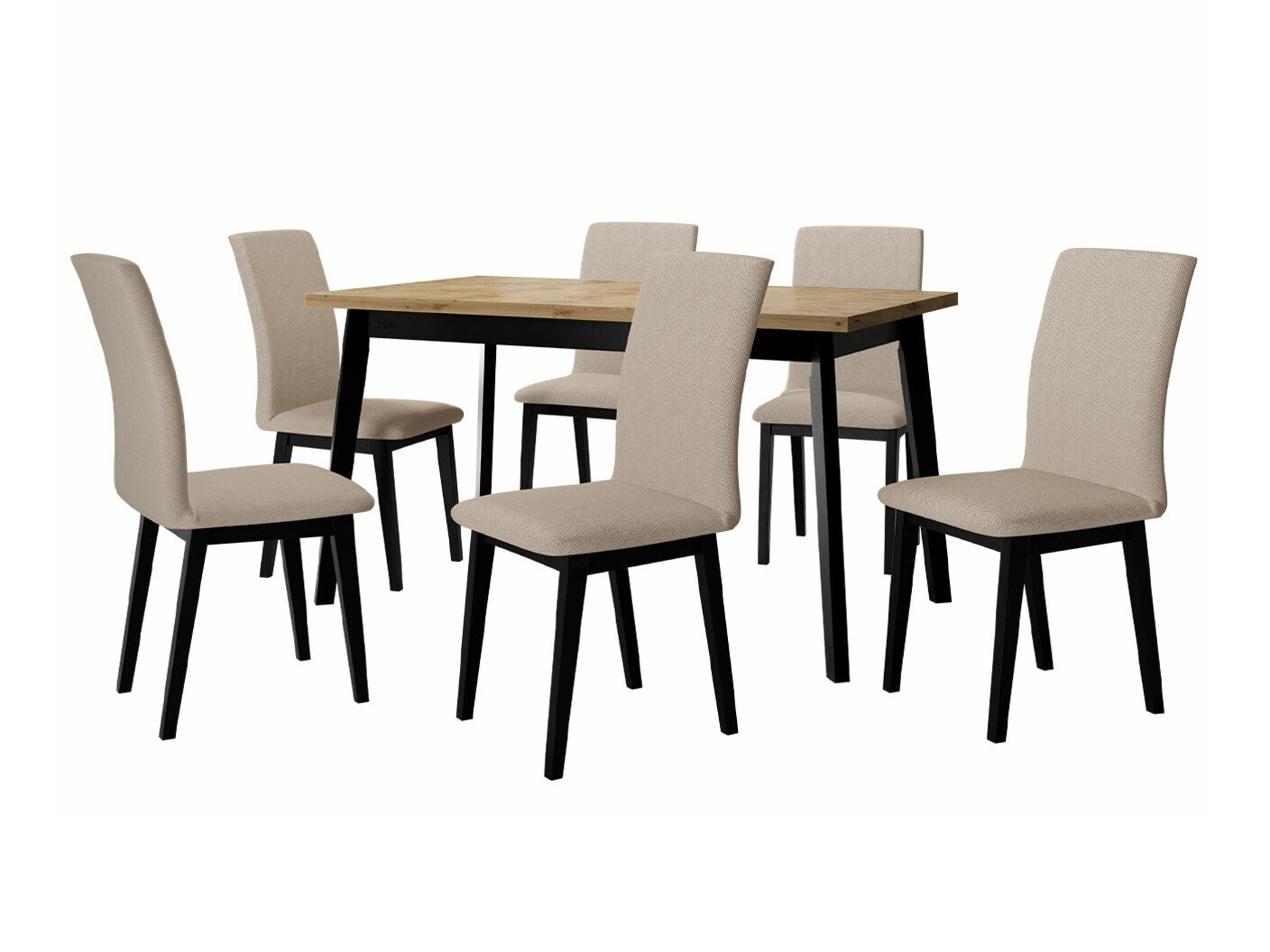 Dining set Victorville 288 (Artisan oak + Black)
