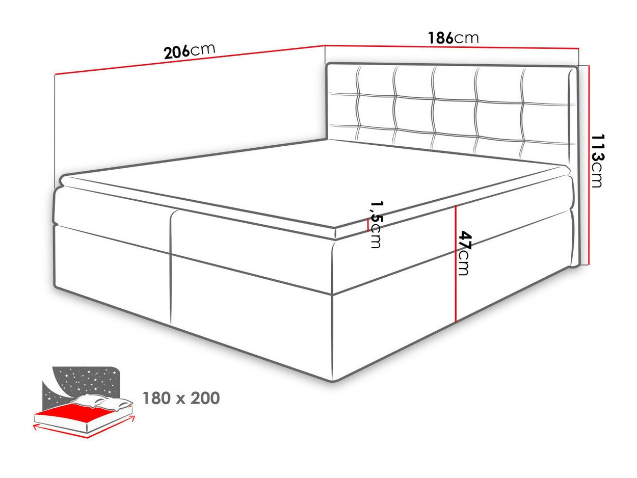Continental bed Comfivo Gaudens (Kronos 22)