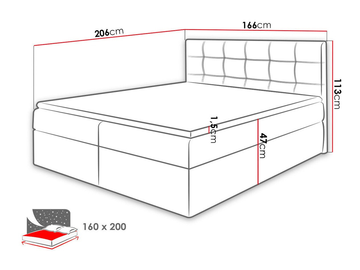 Continental bed Comfivo Gaudens (Kronos 29)