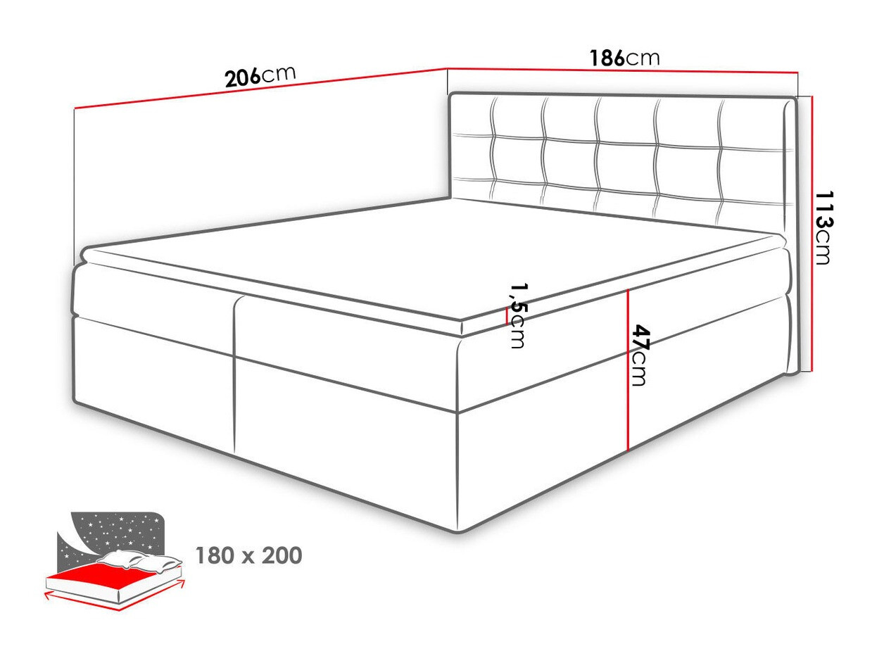 Continental bed Comfivo Gaudens (Kronos 29)